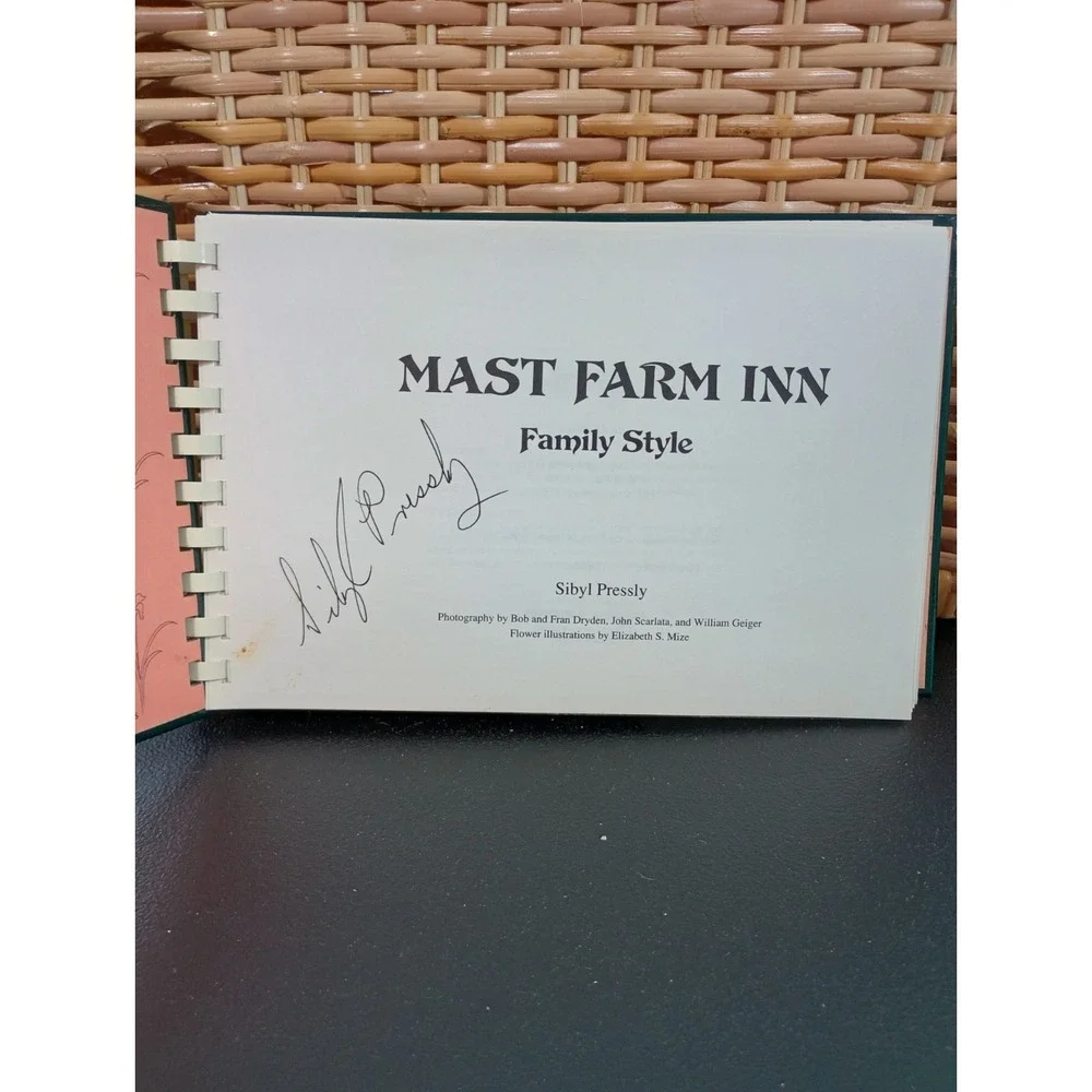 Mast Farm Inn Family Style‎ Cookbook SIGNED First Printing 1990 North Carolina!
